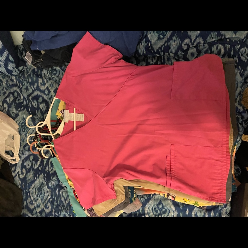Small Pink Scrub Top